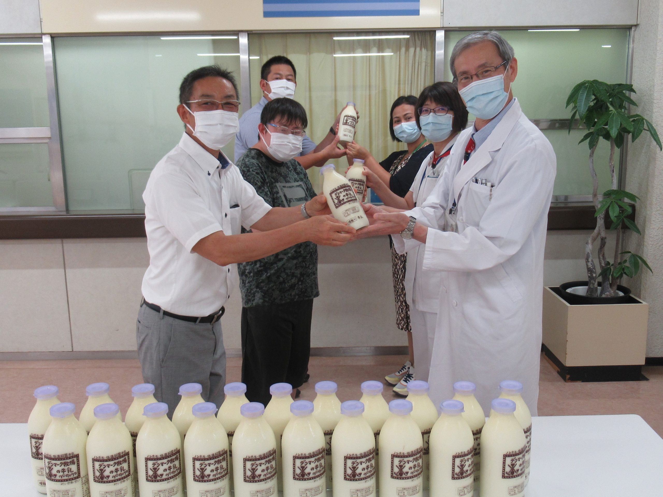 牛乳で聖隷袋井市民病院を応援